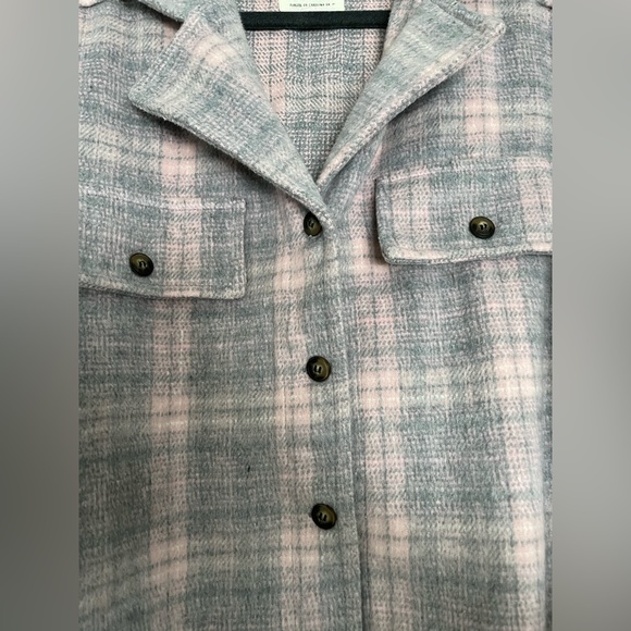 Simply Southern Pink Plaid Shacket - Picture 4 of 6